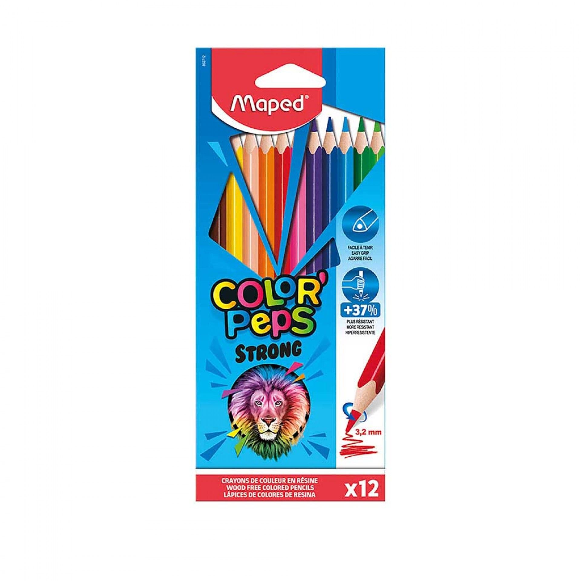 Lápis Cor Maped Strong 12 Cores