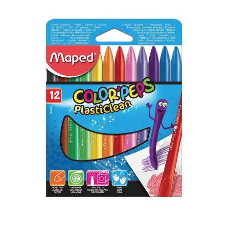 Lapis Cera Maped Plasticlean 12 Cores - Image product