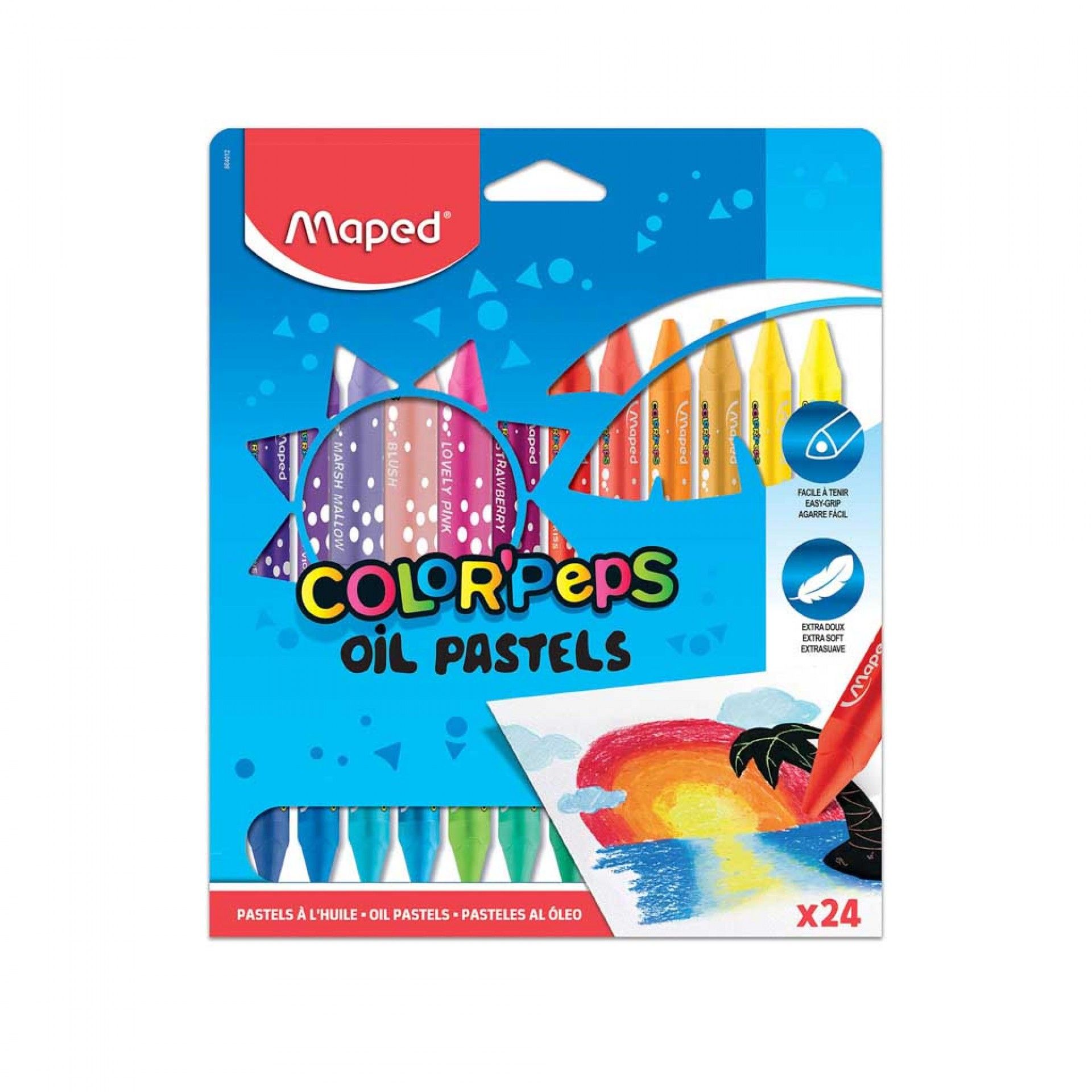 Pastel Óleo Maped Maxi 24 Cores