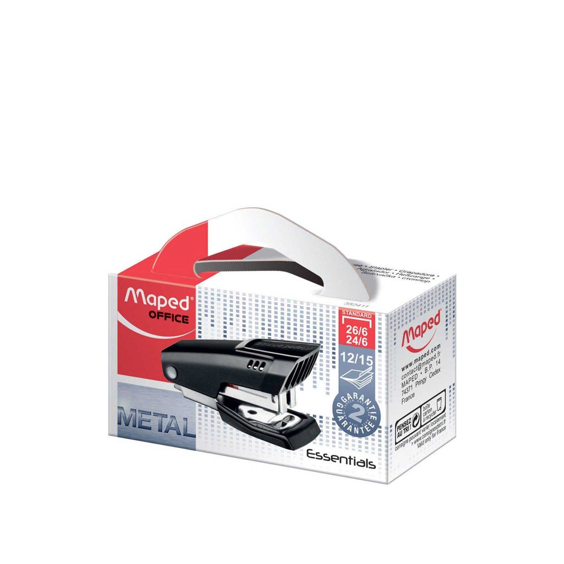 Agrafador Maped Essentials Mini Preto