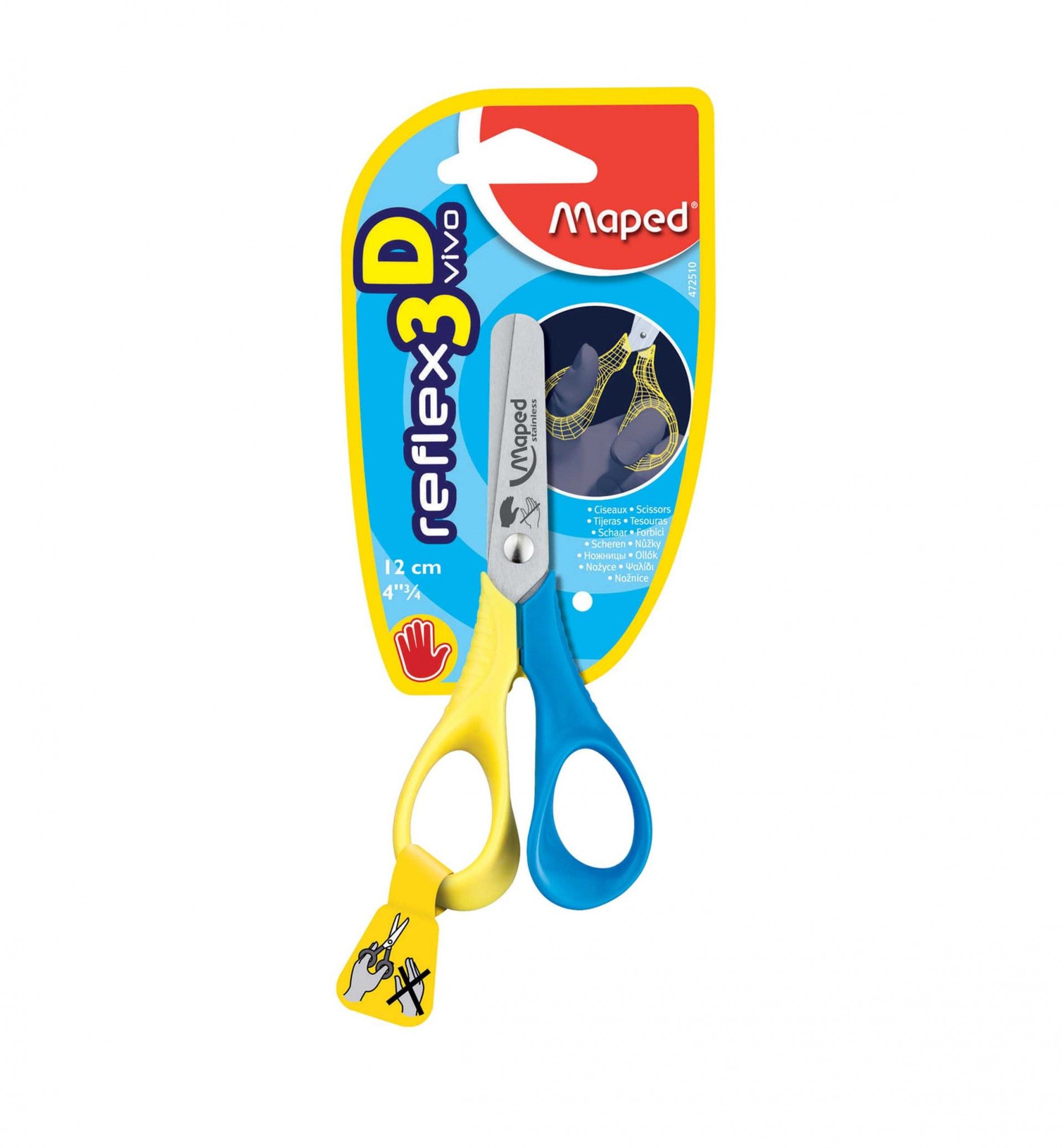 Tesoura Maped Vivo Left 12cm Blister