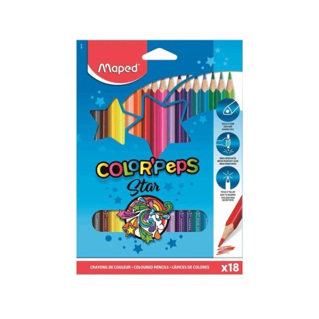Lápis Cor Maped Color Peps Star 18 Cores 2.9mm - Image product