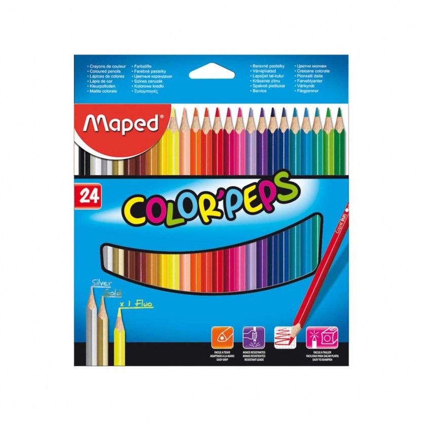 Lápis Cor Maped Color Peps Star 24 Cores 2.9mm Lápis Cor Maped Color Peps Star 24 Cores 2.9mm