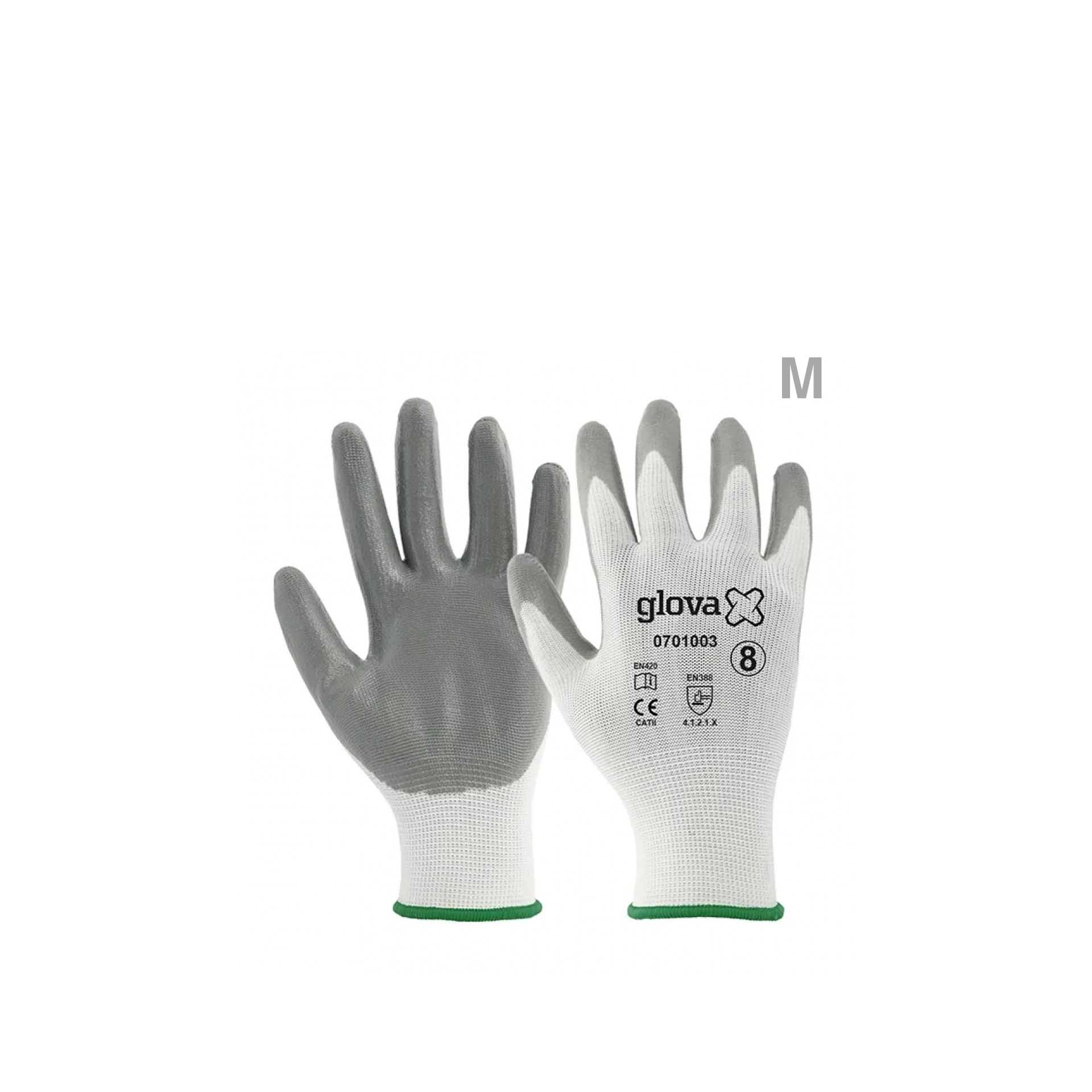 Luva Nylon com Nitrilo Cinzenta