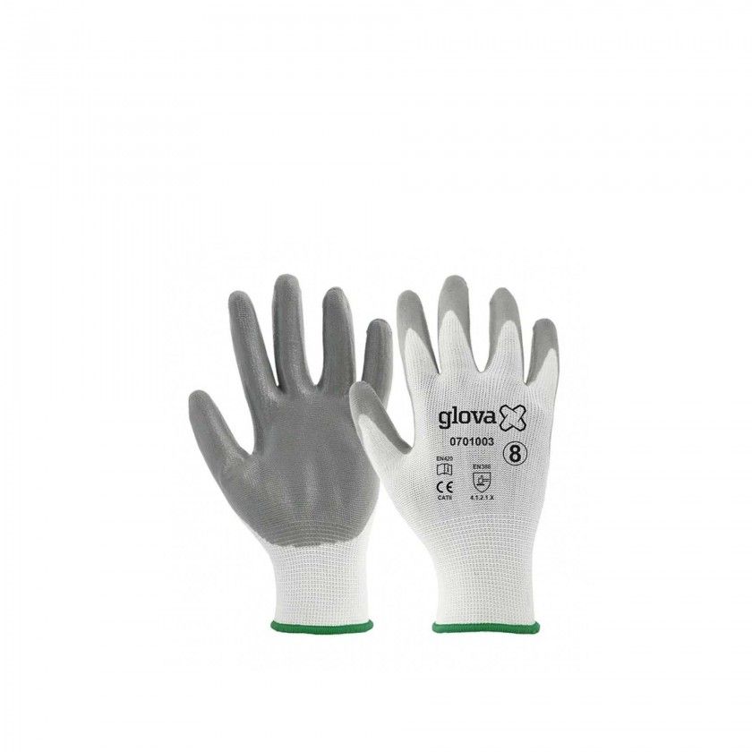 Luva Nylon com Nitrilo Cinzenta M N.7