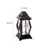 Candeeiro Capela Cruz Preto 14.5X28.5cm