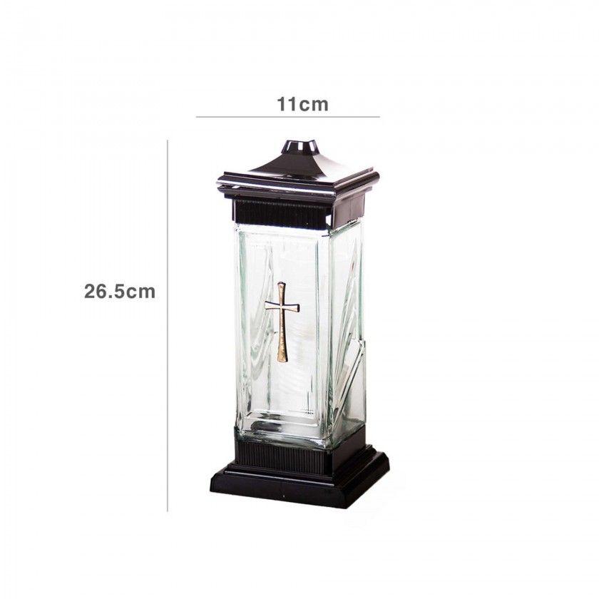 Candeeiro Torre Preto 11X26.5cm Candeeiro Torre Preto 11X26.5cm