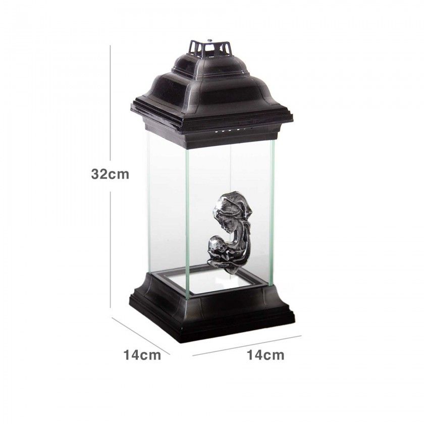 Candeeiro Roma Nossa Senhora Prateado 14X14X32cm Candeeiro Roma Nossa Senhora Prateado 14X14X32cm