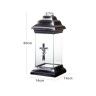 Candeeiro Roma Cruz Prateado 14X14X32cm Candeeiro Roma Cruz Prateado 14X14X32cm