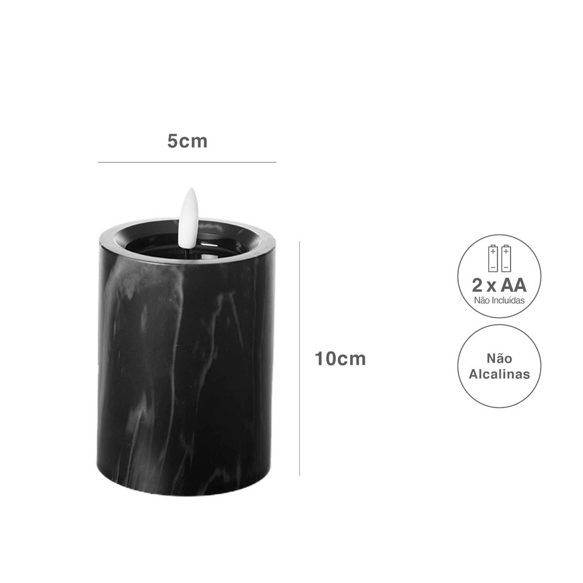 Círio Elétrico Efeito Mármore