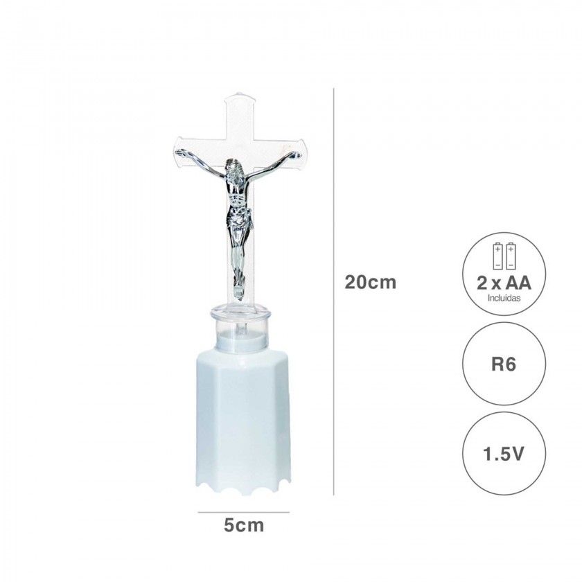C�rio El�trico Cruz Luz Azul 5X5X20cm