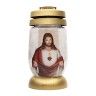 Candeeiro Vidro Bolsius Coração Jesus 22X10cm Candeeiro Vidro Bolsius Coração Jesus 22X10cm