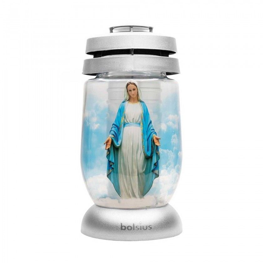 Candeeiro Vidro Bolsius Virgem Maria 22X10cm Candeeiro Vidro Bolsius Virgem Maria 22X10cm