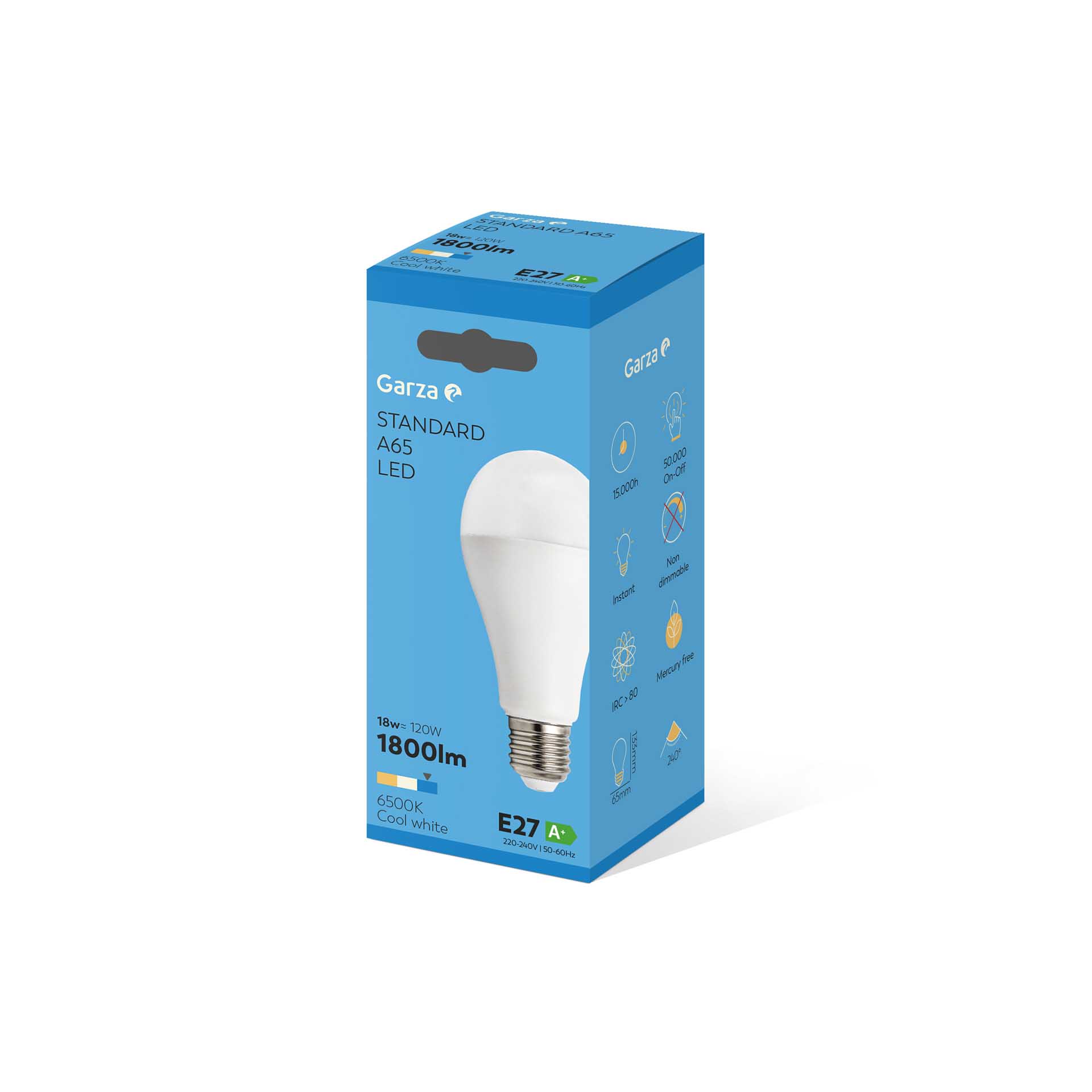 Lâmpada Led Standard E27 18W Luz Fria