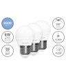 Lâmpada Led Esférica E27 6W Luz Fria Pack 3 Lâmpada Led Esférica E27 6W Luz Fria Pack 3