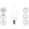 Lâmpada Led Vela E14 5W Luz Neutra Lâmpada Led Vela E14 5W Luz Neutra