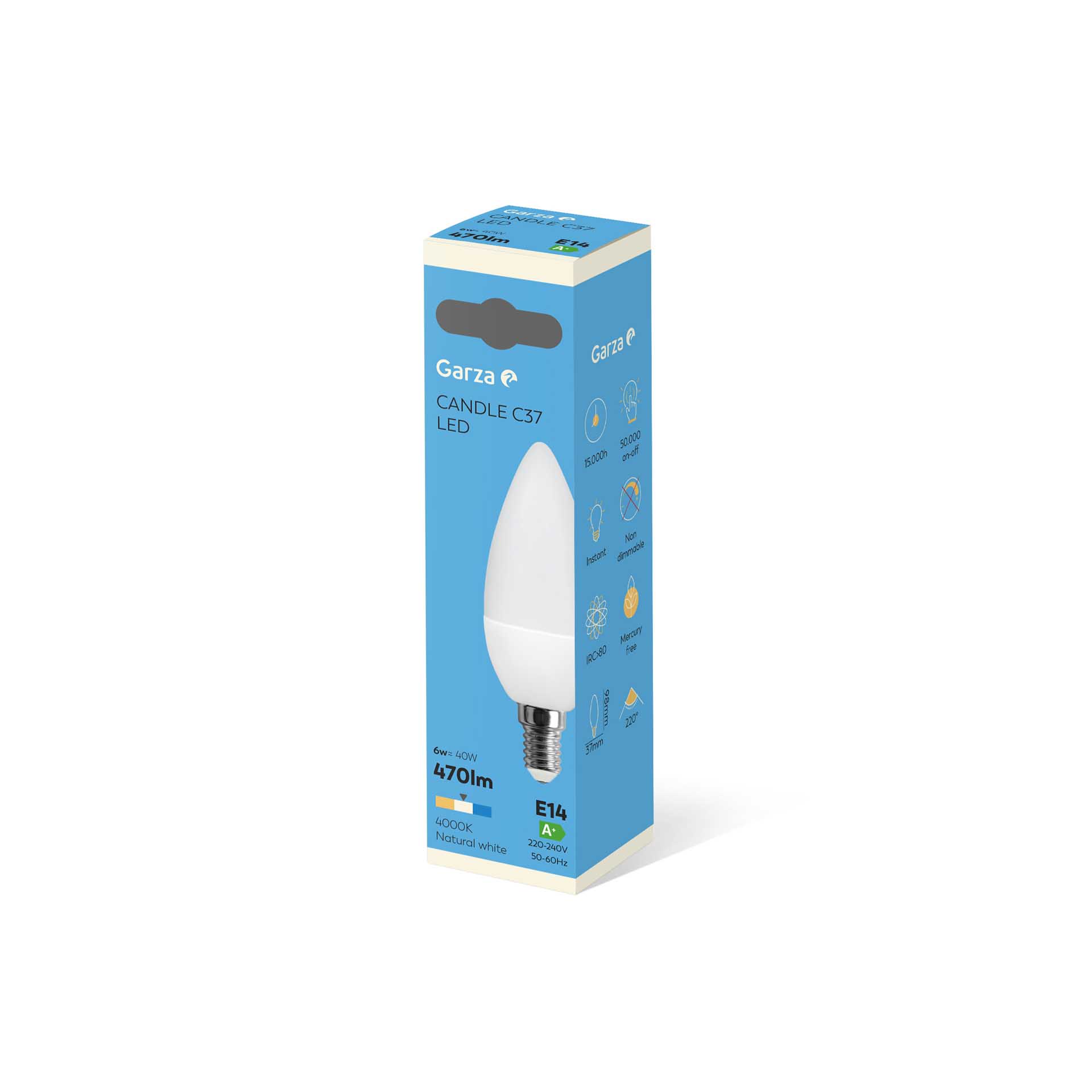 Lâmpada Led Vela E14 5W Luz Neutra