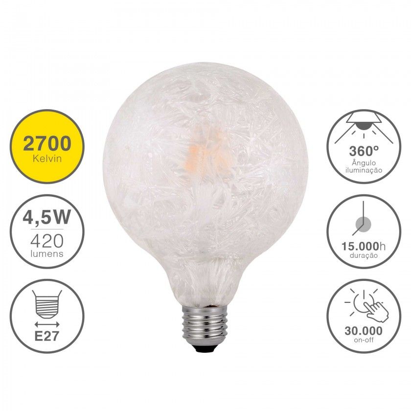 Lâmpada Vintage Ice E27 4.5W Lâmpada Vintage Ice E27 4.5W