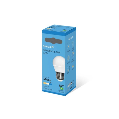 Lâmpada Led Esférica E27 6W Luz Fria - Image product