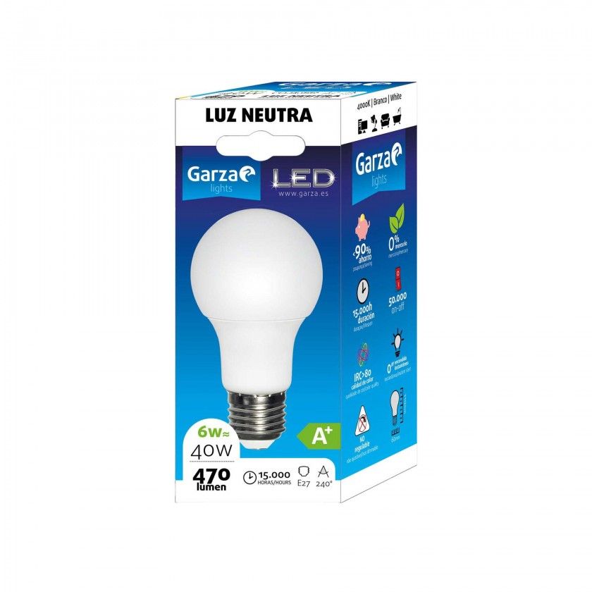 Lmpada Led Standard E27 470Lm 40K Luz Neutra