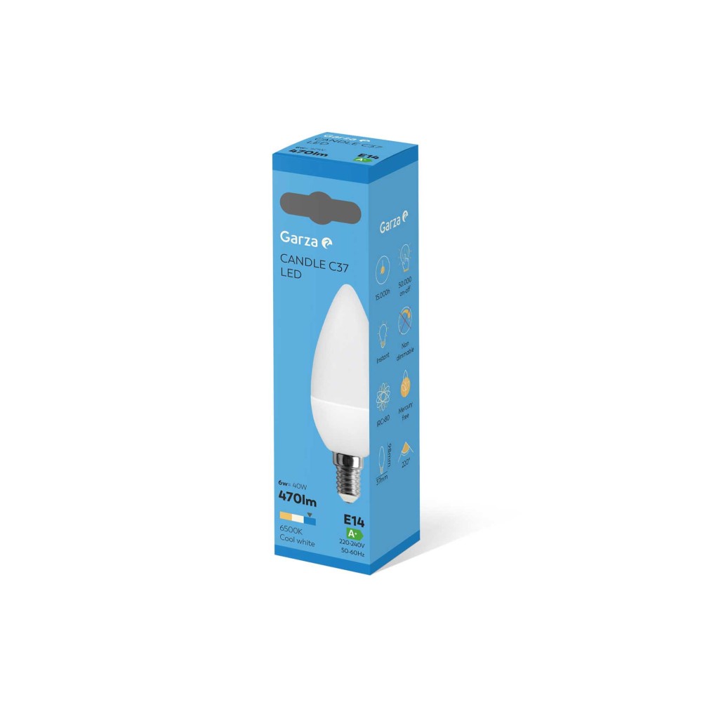 Lâmpada Led Vela E14 6W Luz Fria