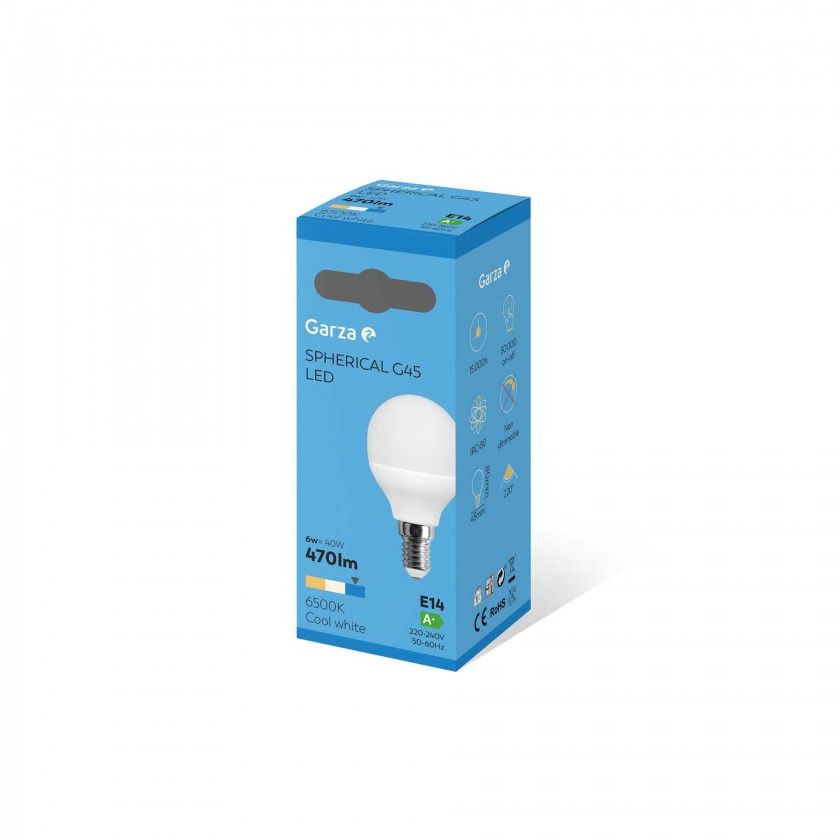 Lâmpada Led Esférica E14 6W Luz Fria Lâmpada Led Esférica E14 6W Luz Fria
