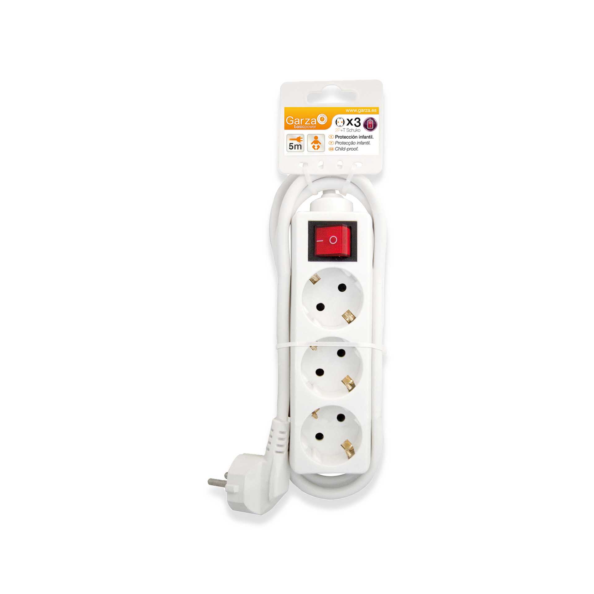 Extensão Fio com Interruptor 3 Tomadas Branco 1.5mm