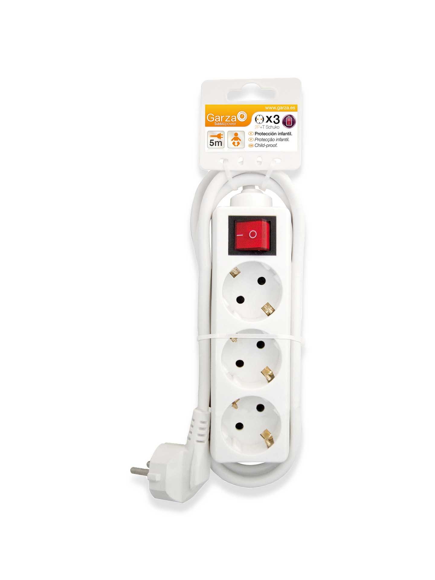 Extensão Fio com Interruptor 3 Tomadas Branco 1.5mm
