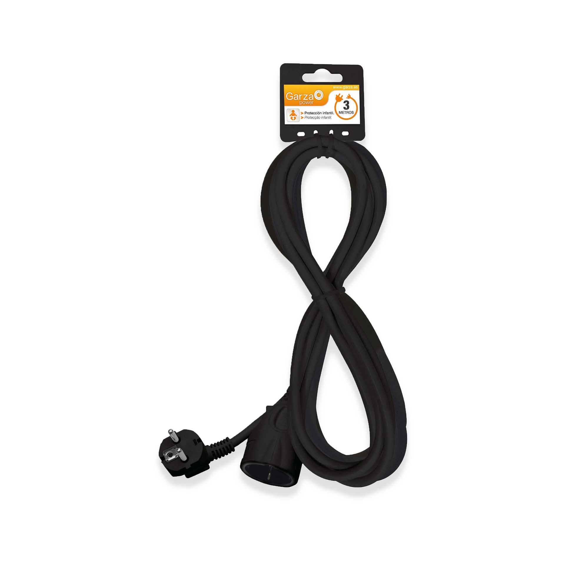 Prolongador 1 Tomada Preto 3gr 1.5mm