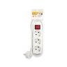 Extensão Fio com Interruptor 3 Tomadas Branco 1.5mm Extensão Fio com Interruptor 3 Tomadas Branco 1.5mm