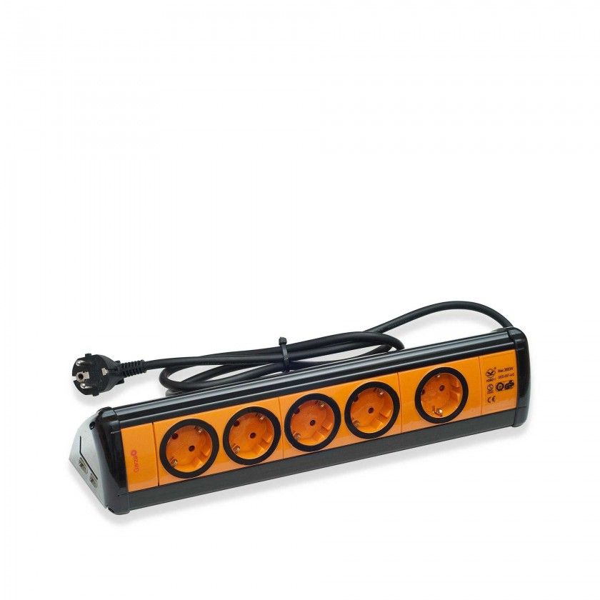 Extenso 5 Tomadas com Interruptor+2Usb 1.4M