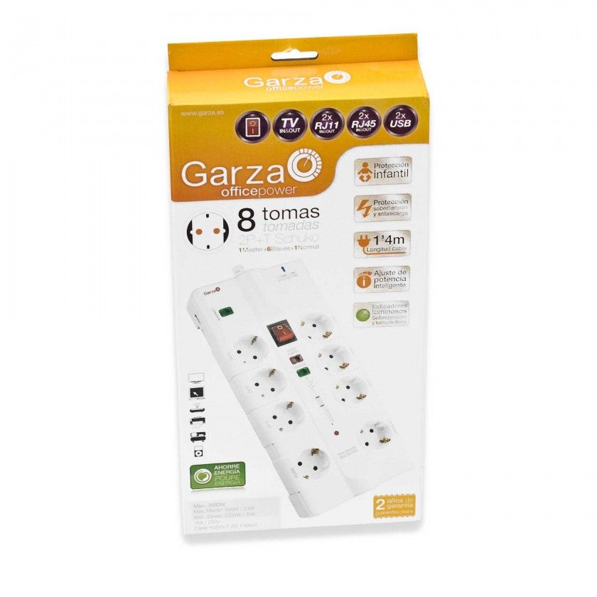 Extensão 5 Tomadas com Interruptor+Usb+Tv+Rj11 1.4M Extensão 5 Tomadas com Interruptor+Usb+Tv+Rj11 1.4M