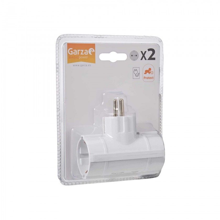 Adaptador 2 Tomadas Laterais 4X9cm