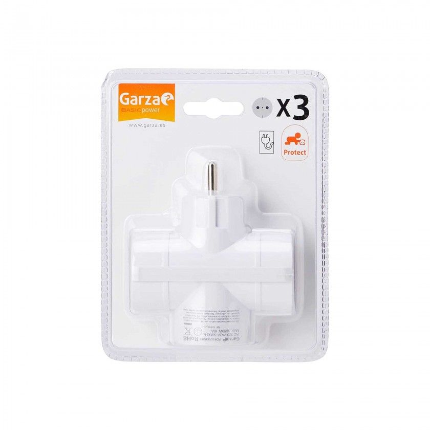 Adaptador 3 Tomadas Laterais 3500W Adaptador 3 Tomadas Laterais 3500W