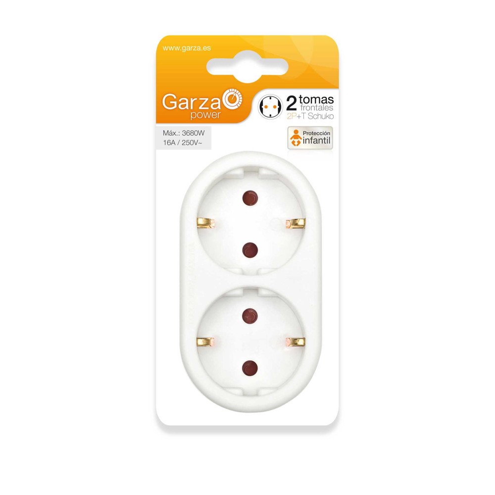 Adaptador 2 Tomadas Frontais