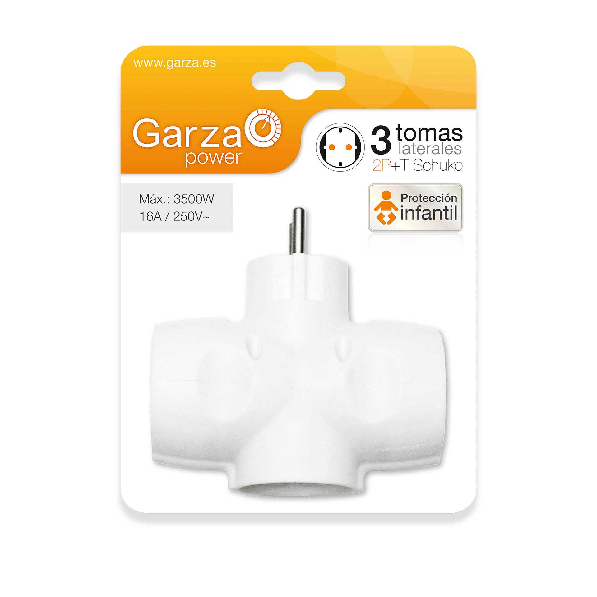 Adaptador 3 Tomadas Laterais 3500W