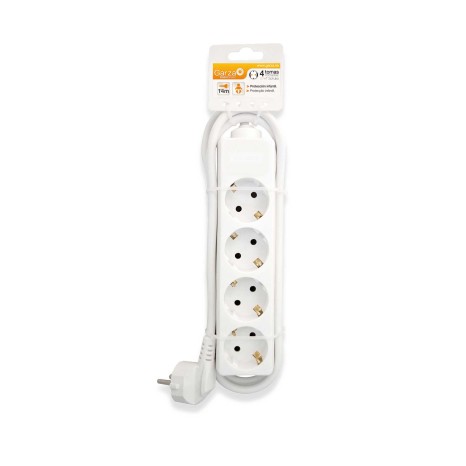 Extensão Fio sem Interruptor 4 Tomadas Branco 1.4mX1.5mm - Image product