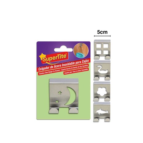 Cabide Adesivo Inox para Gaveta 5X2X5cm - Image product