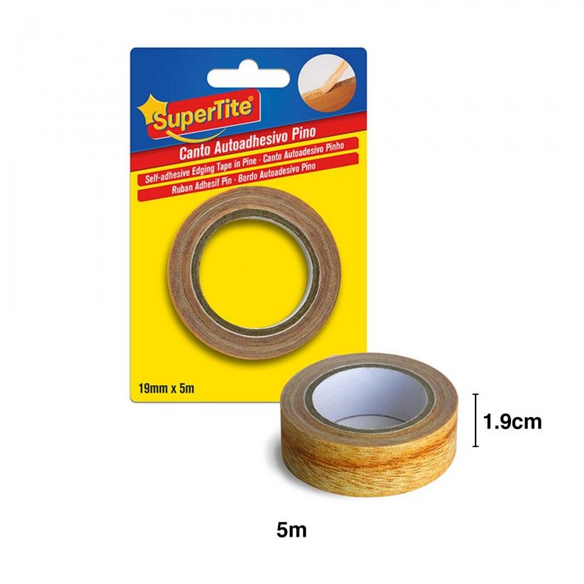 Rolo Canto Adesivo 19mmx5m Pinho