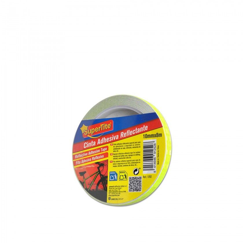 Rolo Fita Refletora Amarela 10mmx8m