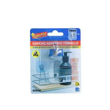 Gancho Adesivo Parafuso 2kg 14mm