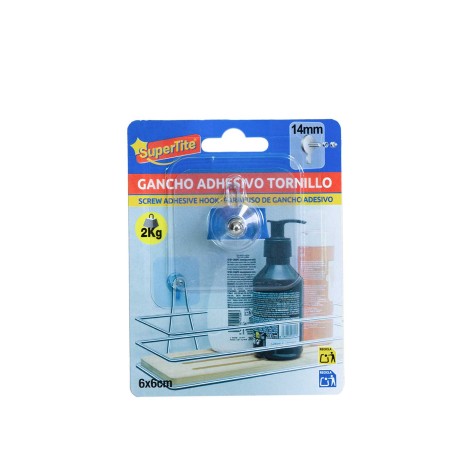 Gancho Adesivo Parafuso 2kg 14mm - Image product