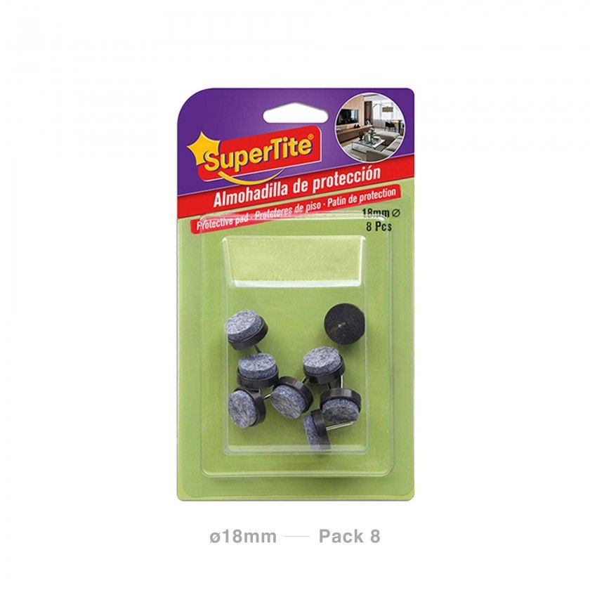 Portetor Para Moveis Almofada Antideslizante 18mm 8 Unidades Portetor Para Moveis Almofada Antideslizante 18mm 8 Unidades