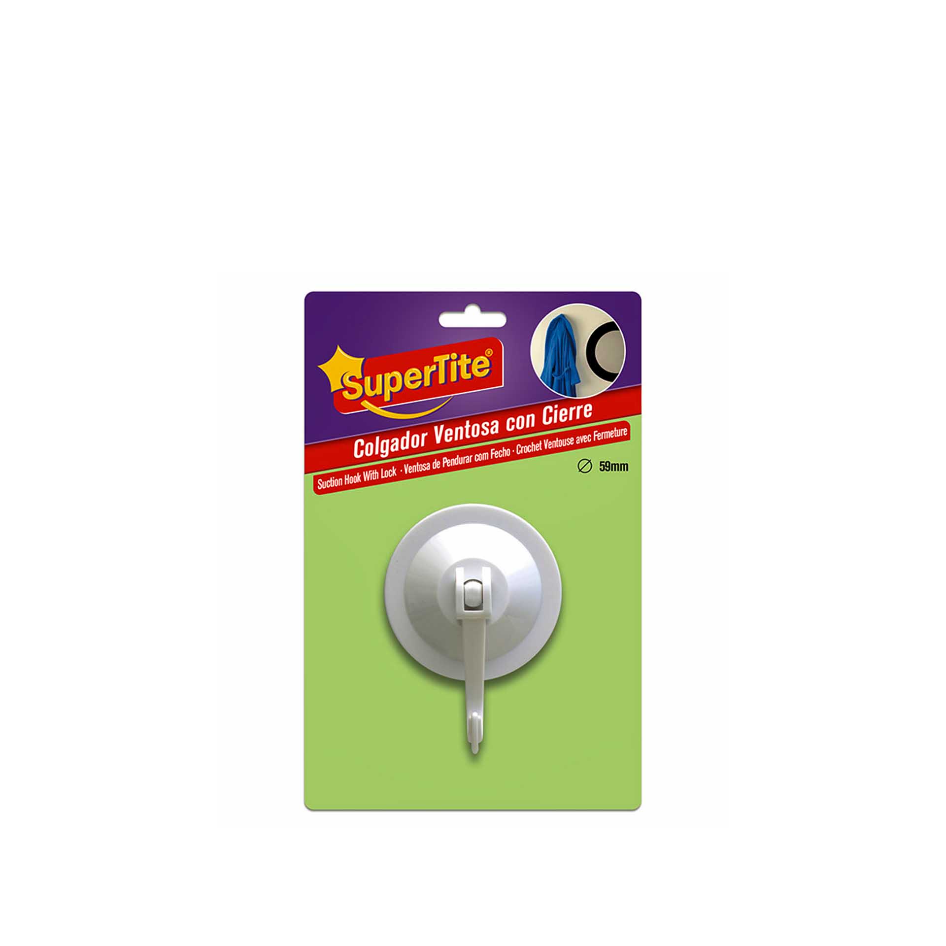 Cabide Ventosa Supertite 59mm