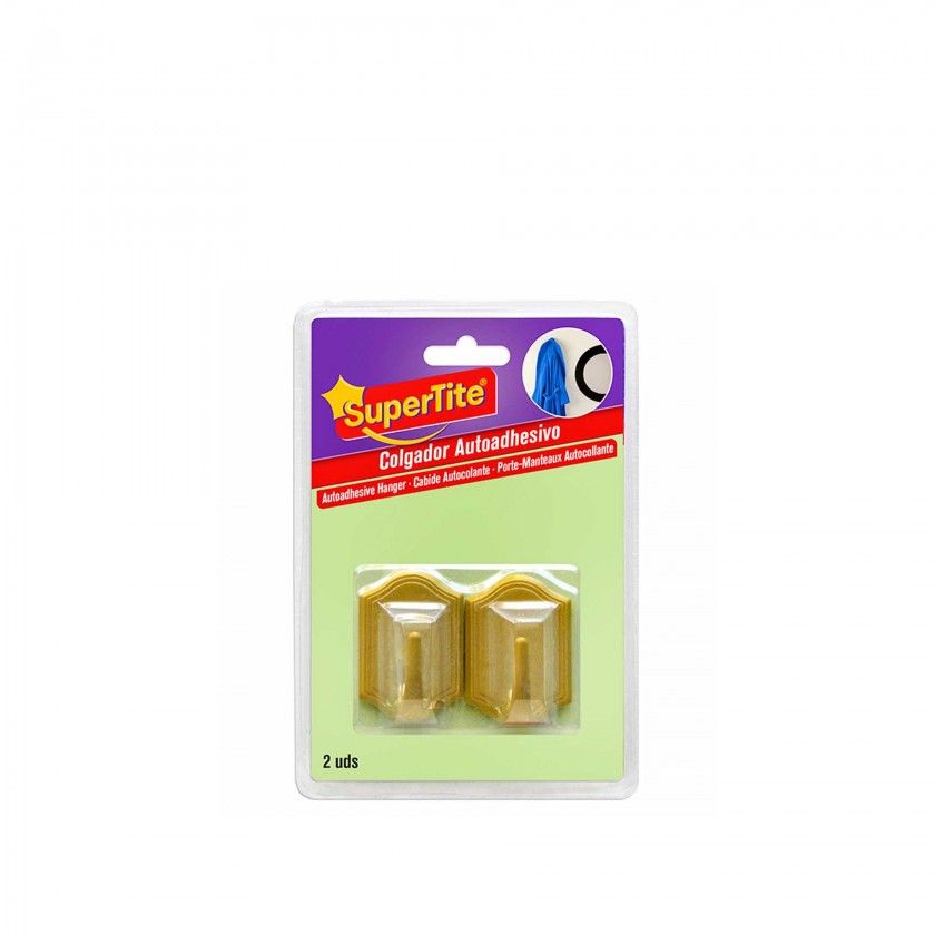 Cabide Adesivo Supertite Castanho Pack 2