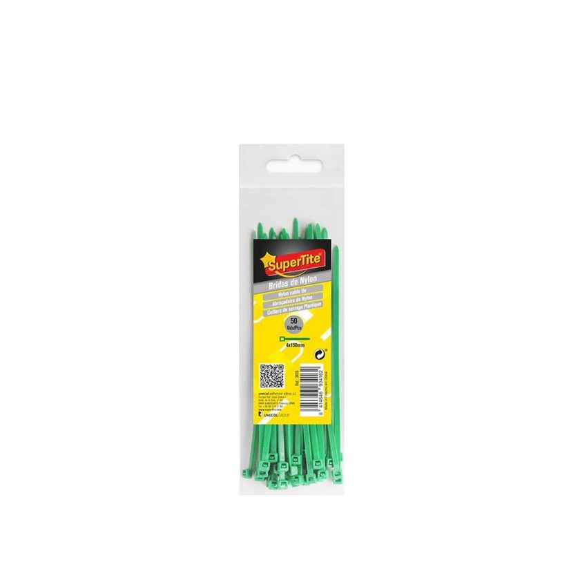 Abraadeira Supertite Verde 4X150mm Pack 50