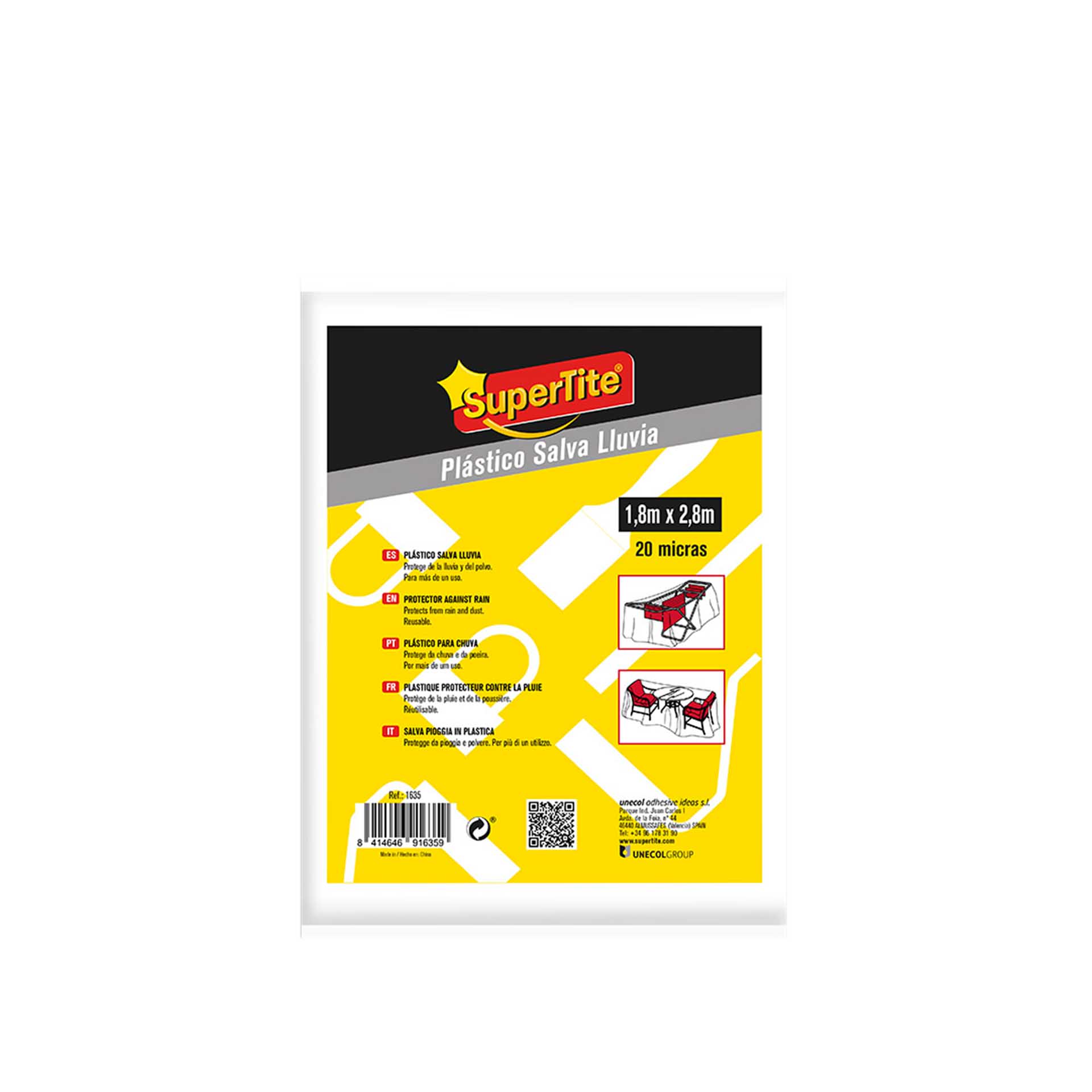 Plástico para Cobertura Supertite 1.8X2.8m Pack 20