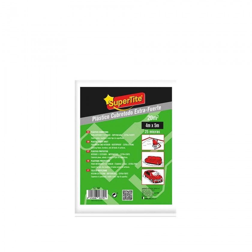 SUPERTITE PLASTICO PARA COBERTURA 20M2 4X5M PACK 25 1637