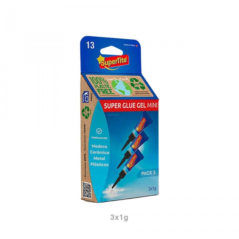 Cola Instantânea Supertite Gel Mini Tubo 3X1gr Cola Instantânea Supertite Gel Mini Tubo 3X1gr