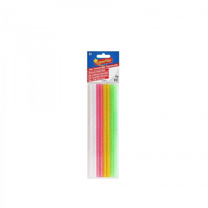 Cola Supertite Barra Fluo para Pistola 62gr 20cmx11mm Pack 8
